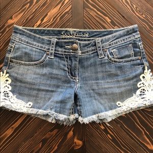 Crochet Jean Shorts